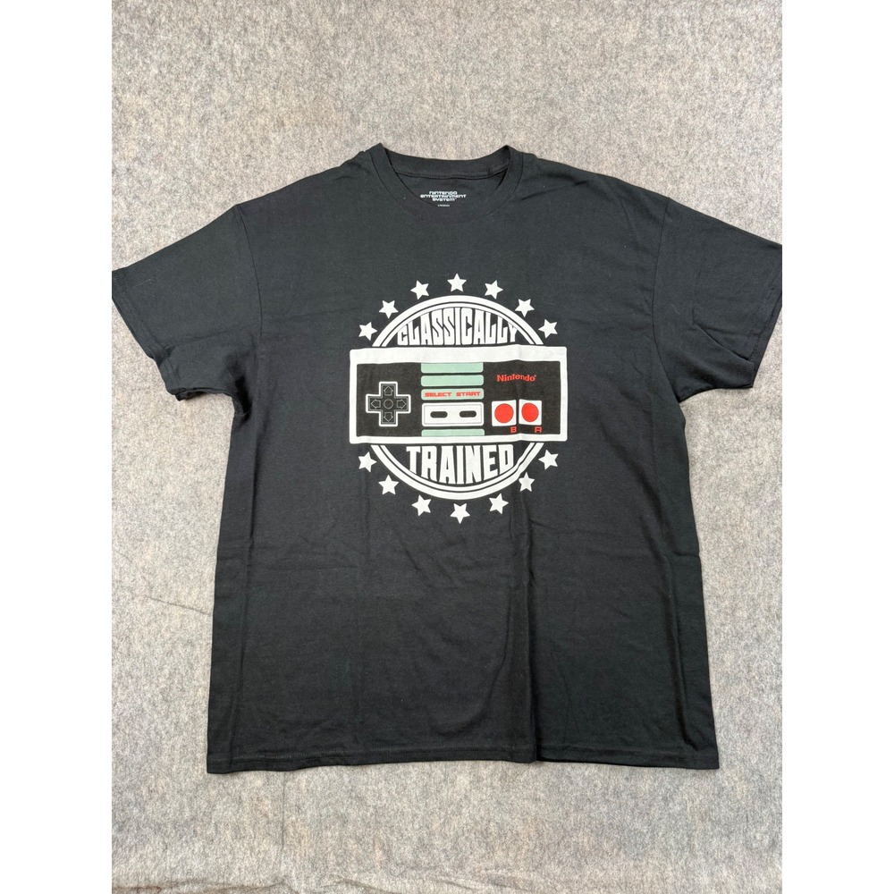 Nintendo Classically Trained NES Controller Graphic T-Shirt Mens XL Black Cotton